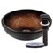 Novatto Sanguinello Mini Glass Vessel Bathroom Sink Set in Oil Rubbed Bronze NOHP-G008-12ORB - alternate 1